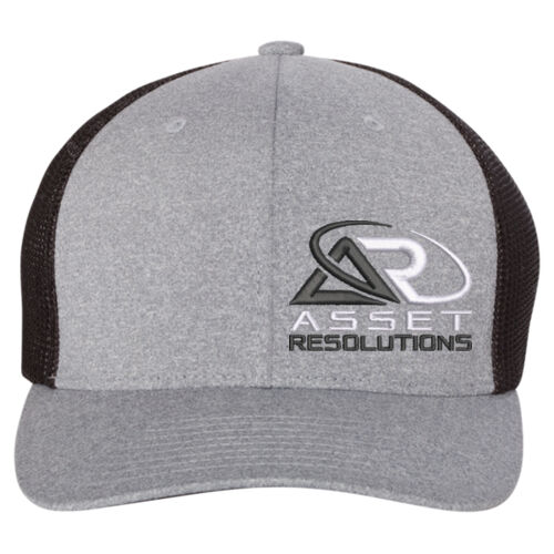 Melange Trucker Cap With Mesh Back - Black/White Thumbnail