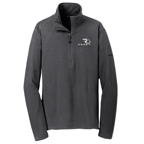 1/2 Zip Microfleece Jacket - Black/White Thumbnail