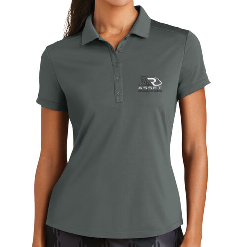 Ladies Dri FIT Players Modern Fit Polo - Black/White Thumbnail