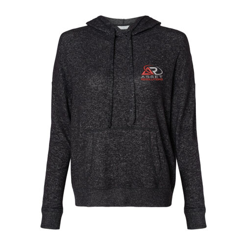 Women's Cuddle Fleece Hooded Pullover - Red/Grey Thumbnail