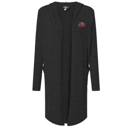 Women's Cuddle Fleece Cardigan - Red/Grey Thumbnail