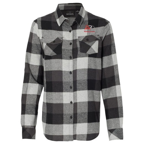 Women's Yarn-Dyed Long Sleeve Flannel Shirt - Red/Grey Thumbnail