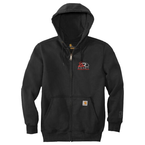 ® Rain Defender ® Paxton Heavyweight Hooded Zip Front Sweatshirt - Red/Grey Thumbnail