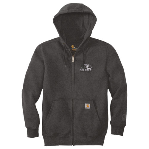  ® Rain Defender ® Paxton Heavyweight Hooded Zip Front Sweatshirt - Black/White Thumbnail